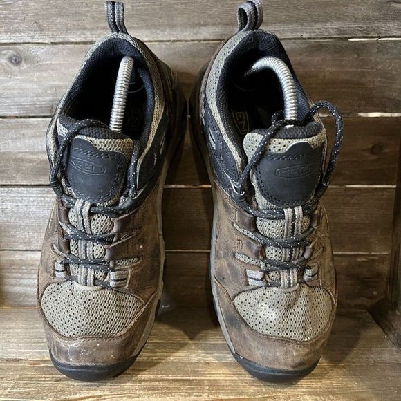 Mens Keen Steens Vent Brown Leather Outdoor Hiking Shoes Sneakers Size 8.5 M GUC - Picture 3 of 10
